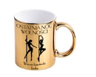 Śmieszny kubek z imieniem na Wieczór kawalerski na prezent