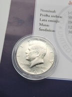 1/2 dolara Half Dollar 1964 KENNEDY USA Ag900 PIĘKNA+ certyfikat