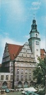 OLSZTYN - RATUSZ - SIEDZIBA PREZYDIUM MIEJSKIEJ RADY - WARSZAWA - MOTOCYKL
