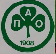 PANATHINAIKOS ATENY GRECJA KLUB SPORTOWY PIŁKA NOŻNA NAKLEJKA WLEPKA PRL