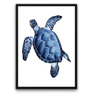 Plakat „Błękitny Pływak” 30×40 cm – nowoczesna dekoracja ścienna