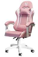 Fotel gamingowy ENZO XL Pink White Alcantara ICE – Styl i Komfort PRO