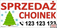 BANER REKLAMA SPRZEDAŻ CHOINEK CHOINKA 120x80