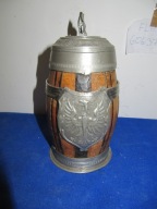 Unikat Stary Kufel Drewno Cyna,XVIII w-40-