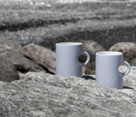 STELTON DENMARK KUBEK KUBKI CIRCLE BIAŁE 2szt. KOMPLET danish design