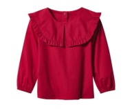 LUPILU czerwona BLUZKA bawełniana KOŁNIERZYK koszula 98/104 NOWA