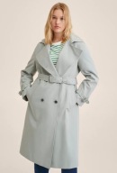 M A N G O trencz płaszcz oversize prochowiec khaki długi elegancki preppy