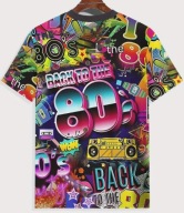 BACK TO THE 80's - koszulka, t-shirt rozm. M (szybkoschnąca, super jakość)