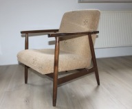 Fotel LISEK typ 300-190 Mid-century modern PRL Wzorowy oryginalny stan