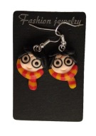 KOLCZYKI Z MODELINY HARRY POTTER I SZAL GRYFFINDOR