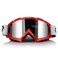 GOGLE NARCIARSKIE CZERWONE LUSTRZANA SZYBA NA NARTY SNOWBOARD OKULARY DESKA