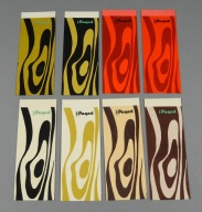 PRL ZAPAŁKI KSIĄŻECZKOWE REKLAMOWE LATA 60-TE PAGED ODMIANY KOLOR. 8 SZT.