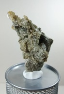 Epidot, Mikroklin, Kwarc dymny - Strzegom, kryształ 113g