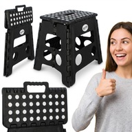 TABORET STOŁEK SKŁADANY KUCHENNY ANTYPOŚLIZGOWY PODEST EASYFORM CZARNY 32CM