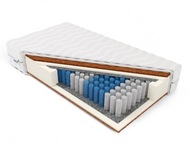 90x200 MATERAC KIESZENIOWY KOKOS TWARDY WYTRZYMAŁY USZTYWNIONY POCKET H3 H4