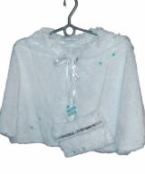 Pelerynka biała komunijna komplet z torebką