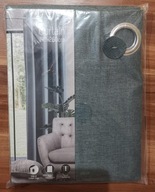 GOTOWA ZASŁONA ZACIEMNIAJĄCA na kółkach przelotkach 140x260cm szaro-zielona