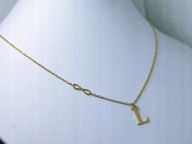 5265 Naszyjnik Litera L Nieskończoność;Stal