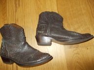 Botki Massimo Dutti r. 37, brązowe, skóra, mega tanio!
