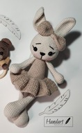 Króliczek na szydełku zając lalka prezent HANDART