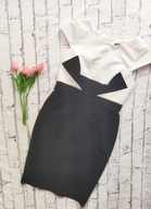 Sukienka damska L biało -czarna