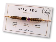 Bransoletka Znak Zodiaku STRZELEC KAMIENIE NATURALNE + prezent Gratis*
