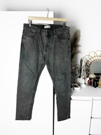 Szare męskie spodnie skinny Pier One 32x30 S/M elastyczne bawełniane rurki