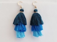 DUŻE WISZĄCE KOLCZYKI BOHO CHWOSTY