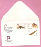 DDR 1987, ck WWF fauna, wydra, wyd. okol. dla Wyst. Filat. PHILATELIA Koln