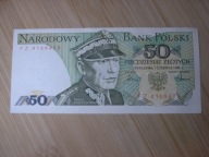 50zl. Świerczewski seria FZ 1986rok stan UNC. przesuniety margines