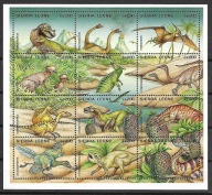 Sierra Leone xx Z142,a fauna dinozaury MNH VF 2skany