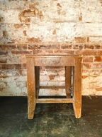 Stary taboret drewniany vintage PRL