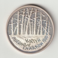 P0lska 20 zloty Katyn 1995 srebro