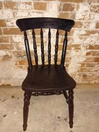 Stare krzesło czarne nr 5 PRL vintage