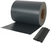 Folia ochronna na ogrodzenie z PVC NAIMORUI z 20 klipsami, 450 g/m²