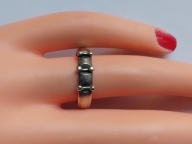 Srebrny pierścionek-obrączka, Rytosztuka, l.60-70-te PRL