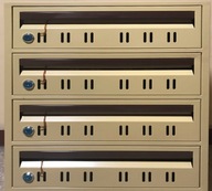 Euroskrzynka 4 skrytki skrzynka pocztowa na listy BEŻ-BRĄZ - czytaj OPIS !