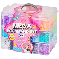 ZESTAW GUMEK gumki kolorowe XXL robienia ozdób BRANSOLETEK loomband pudełko