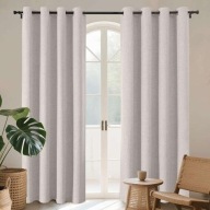 Zasłony Zaciemniające Termiczne na przelotkach 135x240cm Szare 2szt