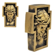 WITRAŻ Z JEZUSEM W KORONIE CIERNIOWEJ JEZUS NA KRZYŻU FIGURKA KOLORY