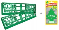 2 SZTUKI RAMKA TABLICY REJESTRACYJNEJ ZIELONA CHROM + WUNDER BAUM ZIELONY !