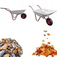 TACZKA OGRODOWA LEKKA METALOWA OCYNKOWANA METALOWE KOŁO 80/120 L