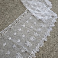 Tkanina/zazdrostka organtyna haftowana, wys.60cm, 7x@