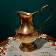 Vintage, Piękny mosiężny dzbanek