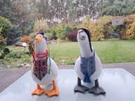 Figurki zestaw 2 gąski 18 x 18 cm hand made