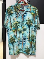 Y Koszula hawajska Primark krajobraz kolorowe szkice tropików z palmami M