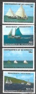 GRENADINES of ST.VINCENT - jacht- Regaty na Bquia 1988 ** Mi 577-80 (1035)