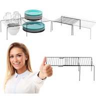 PÓŁKA KUCHENNA METALOWA NA BLAT REGAŁ DO SZAFKI ROZSUWANA STOJAK ORGANIZER