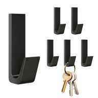 WIESZAK NA RĘCZNIKI BEZ WIERCENIA SAMOPRZYLEPNY CZARNY MAT 6 SZTUK