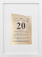 KARTKA Z KALENDARZA 1984-07-20 ORYGINAŁ W RAMCE, PREZENT NA URODZINY